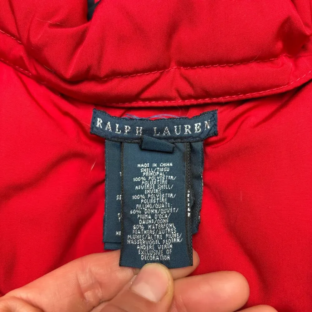 Ralph Lauren USA Dog Down Reversible Puffer Jacket Size Large